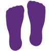 LiteMark 9 inch Purple Sock Print Decal Stickers for Floors and Walls - Pack of 12 view 1