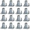 1/4"-20 Zinc Plated T-Nuts Threaded Bolt Sleeves 4 Prong Tee Nuts (48) view 1