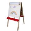 Flipside Products Double-Sided Adjustable Paper Roll Standing Easel, Dry Erase/Green Chalkboard, Whiteboard Easel, Drawing, Classroom, Home view 3