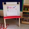 Flipside Products Double-Sided Adjustable Paper Roll Standing Easel, Dry Erase/Green Chalkboard, Whiteboard Easel, Drawing, Classroom, Home view 4