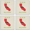 CoasterStone Absorbent Coasters (Set of 4), Santa Suit California, 4-1/4" view 1
