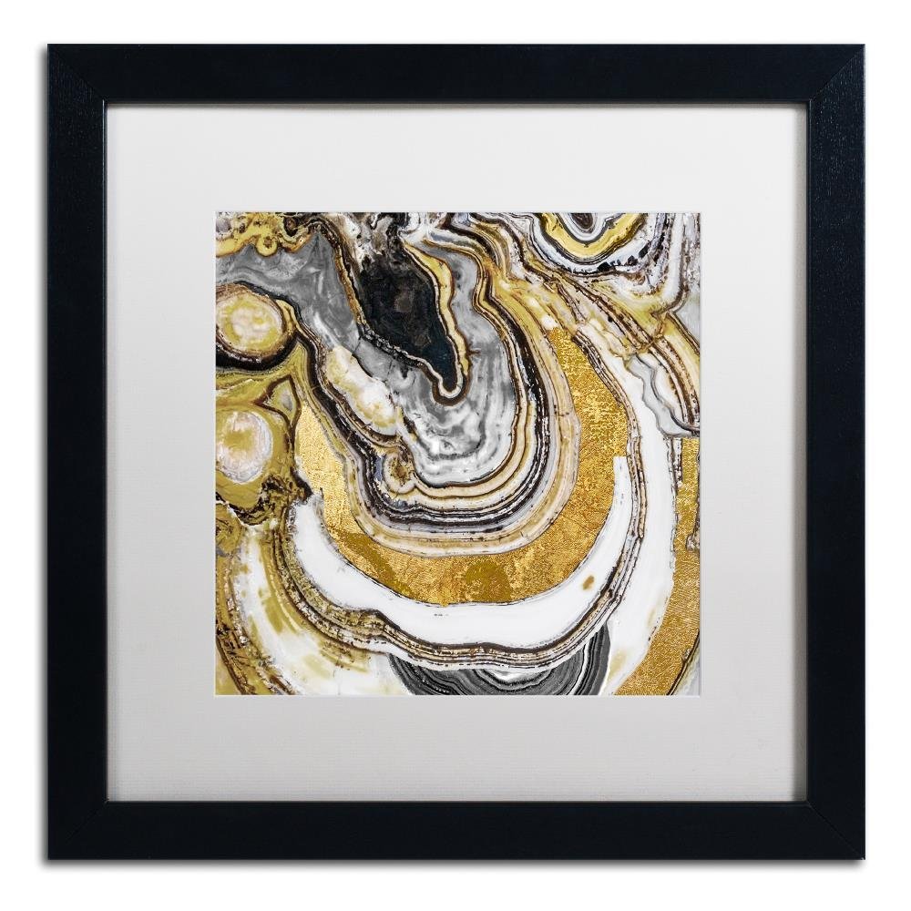 Trademark Fine Art ' Stone Prose ' White Matted Black Frame by Color Bakery 16x16