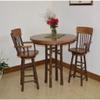 A & L Furniture Co. Hickory 3 Piece Bar Table with Hickory Panel Back Swivel Barchairs - Lead TIME to Ship 3 Weeks view 1