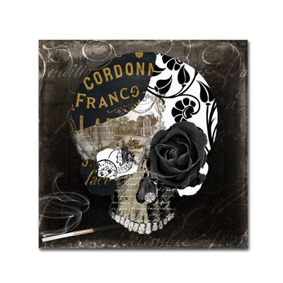 Paris Halloween II by Color Bakery, 18x18-Inch Canvas Wall Art