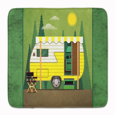 Caroline's Treasures BB5478RUG Greatest Adventure Retro Camper Machine Washable Memory Foam Mat, Bathroom Rug, Non-Slip Bath Mat, Durable Thick Washable Rugs for Kitchen, Bathroom Quick Dry, Decorativ