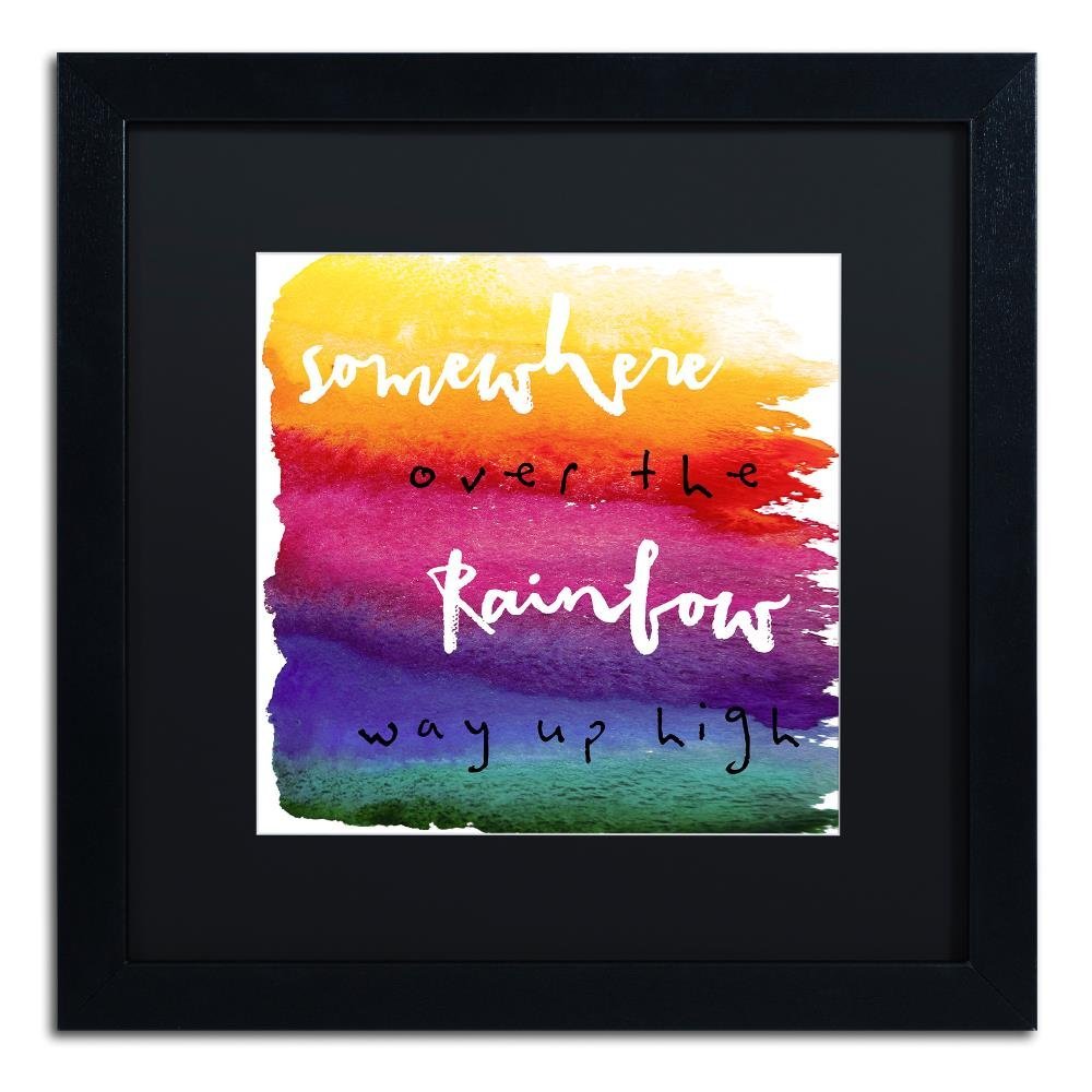Somewhere by Color Bakery, Black Matte, Black Frame 16x16-Inch