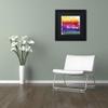 Somewhere by Color Bakery, Black Matte, Black Frame 16x16-Inch view 3