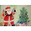 Betsy Drake Santa & Christmas Tree Door Mat 18x26 view 1
