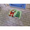 Betsy Drake Santa & Christmas Tree Door Mat 18x26 view 2