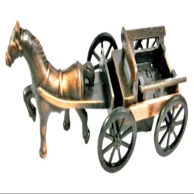 Horse and Flat Buggy Die Cast Metal Collectible Pencil Sharpener