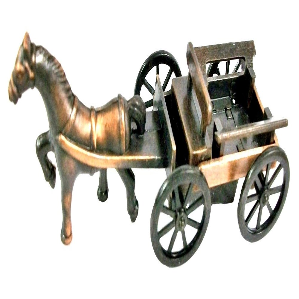 Horse and Flat Buggy Die Cast Metal Collectible Pencil Sharpener