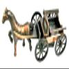 Horse and Flat Buggy Die Cast Metal Collectible Pencil Sharpener view 1