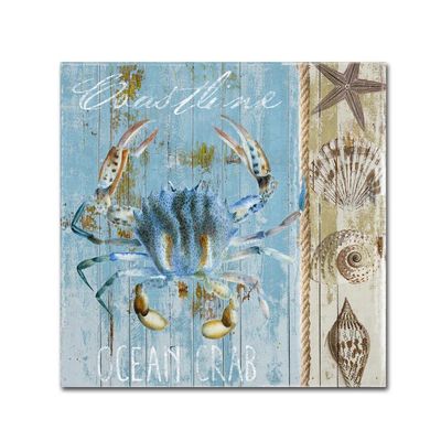 Blue Crab II by Color Bakery, 18x18-Inch Canvas Wall Art