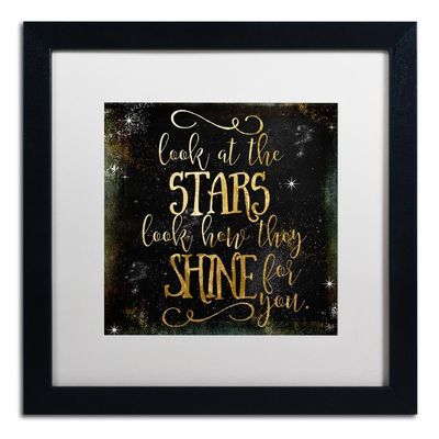 Moon and Back II by Color Bakery, White Matte, Black Frame 16x16-Inch