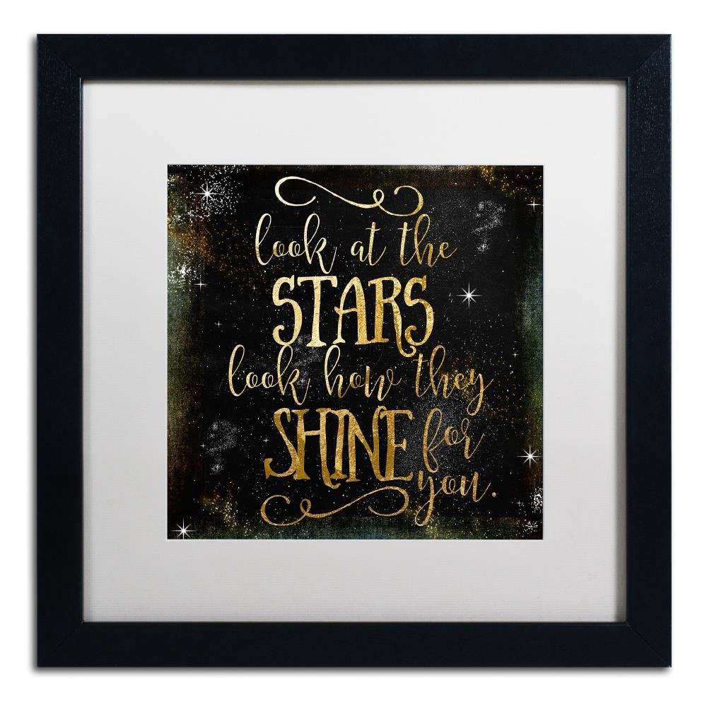 Moon and Back II by Color Bakery, White Matte, Black Frame 16x16-Inch