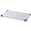21" Deep x 54" Wide x 39" High 3 Tier Stainless Steel Shelf Cart with 1 Wire Shelf & 2 Solid Shelf view 3
