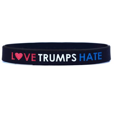 SayitBands One Love Trumps Hate Wristband