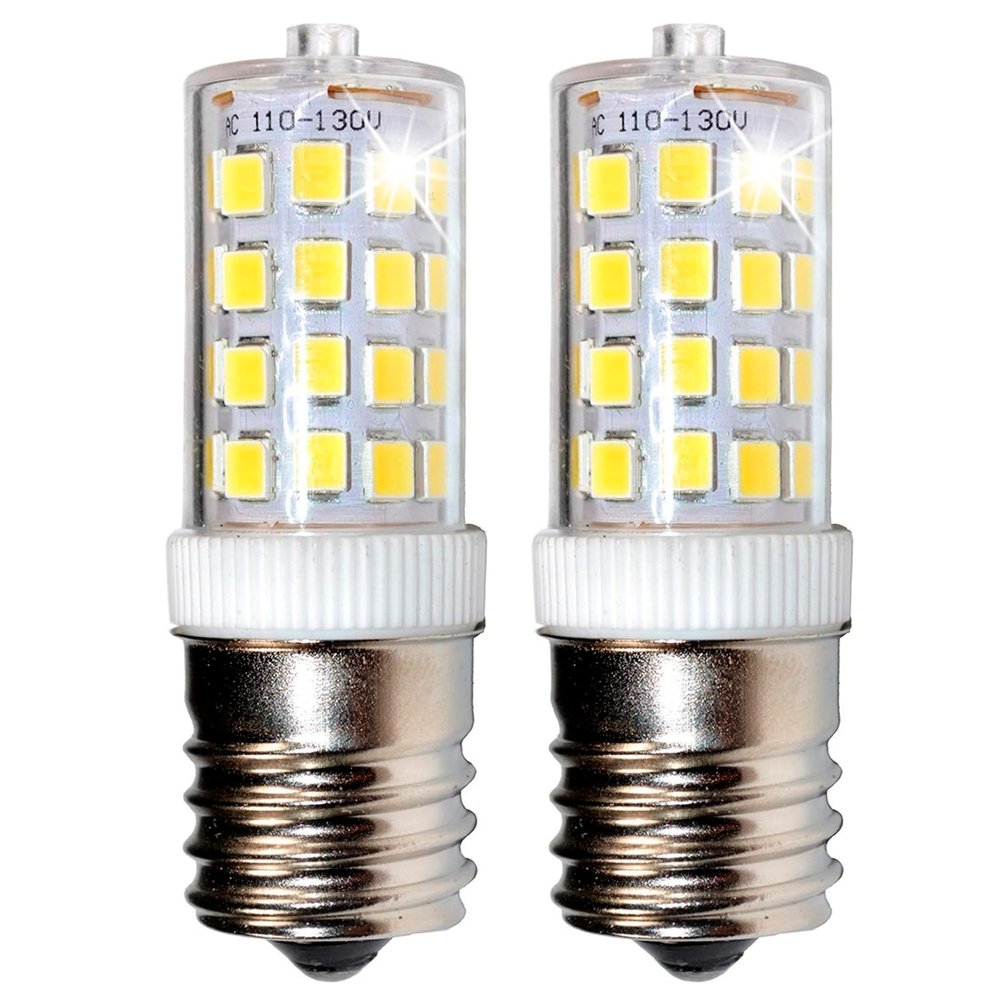 HQRP 2-Pack 110V E17 Dimmable LED Light Bulb Cool White Compatible with Samsung RM255BARB / RM255LABP / RM255LASH / RS2621SW / RS2623BB / RS2623SH / RS2623SL / RS2623VQ Replacement