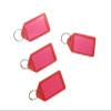 Pack of 50 Large Red Coloured Identity Tag Key Rings - Sliding Fob Keyrings view 2