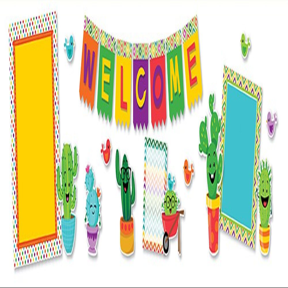 Eureka Welcome Cactus Decorations Reusable Classroom Decorations, 18'' x 0.1'' x 28'', 21 pc