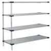 Omega 18" Deep x 72" Wide x 42" High 4 Tier Solid Galvanized Steel Add-On Shelving Unit view 1