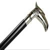 Walking Stick Design Eagle Shape Head Wooden Stick 3 Fold Walking Stick Brass Nickle Plated Handle with Black Cane 94.5 cm Cane Gift for Seniors. view 1