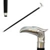 Walking Stick Design Eagle Shape Head Wooden Stick 3 Fold Walking Stick Brass Nickle Plated Handle with Black Cane 94.5 cm Cane Gift for Seniors. view 4