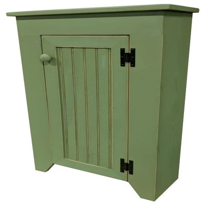 Sawdust City Narrow Wooden Cupboard (Old Sage)