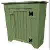 Sawdust City Narrow Wooden Cupboard (Old Sage) view 1
