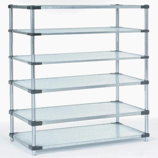 Omega 24" Deep x 36" Wide x 96" High 6 Tier Solid Galvanized Starter Shelving Unit