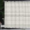 Ambesonne Striped Shower Curtain, Abstract Lines in Earthen Tones Simplistic Chevron Vain Uniform Ranks Blaze Print, Cloth Fabric Bathroom Decor Set with Hooks, 69" W x 75" L, Green Grey view 3
