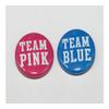50 Baby Shower 1" Pinbacks - Team Pink Team Blue - Gender Reveal Party Favors view 2