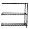 Omega 21" Deep x 42" Wide x 36" High 3 Tier Black Add-On Shelving Unit view 1