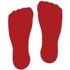 LiteMark 9 inch Red Sock Print Decal Stickers for Floors and Walls - Pack of 12 view 1