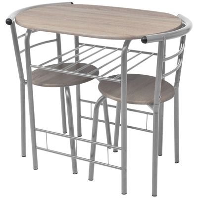 vidaXL Breakfast Bar Set, Table and Chair Set for Kitchen Dining Room Dinner, Bar Table Set with Chair, Dining Table, Modern Style, MDF