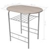 vidaXL Breakfast Bar Set, Table and Chair Set for Kitchen Dining Room Dinner, Bar Table Set with Chair, Dining Table, Modern Style, MDF view 2