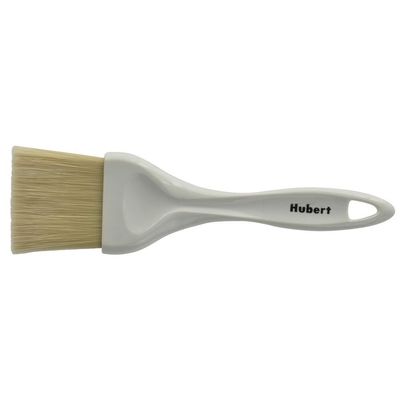 HUBERT Boar Bristle Pastry Brush with White ABS Plastic Handle - 9"L x 2"W
