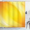 Ambesonne Yellow Shower Curtain, Radiate Lines Like Sand Ombre Elements White Digital Reflection, Cloth Fabric Bathroom Decor Set with Hooks, 69" W x 84" L, Yellow White view 1