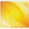 Ambesonne Yellow Shower Curtain, Radiate Lines Like Sand Ombre Elements White Digital Reflection, Cloth Fabric Bathroom Decor Set with Hooks, 69" W x 84" L, Yellow White view 2