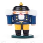 Rudolphs Schatzkiste Nutcracker with Pimple Hood Blue-Yellow Width x Height of x Depth 5 cmx14 cmx3 cm ore Mountains Nutcracker Christmas Figure Wood