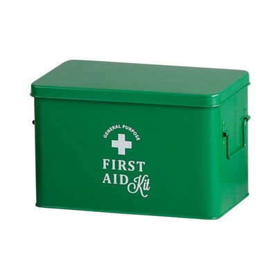 (Habiter) Avite HO-502-GR First Aid Box, L, Green, Approx. 12.8 x 7.9 x 8.1 inches (32.5 x 20 x 20.5 cm)