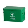(Habiter) Avite HO-502-GR First Aid Box, L, Green, Approx. 12.8 x 7.9 x 8.1 inches (32.5 x 20 x 20.5 cm) view 1