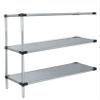 Omega 24" Deep x 42" Wide x 80" High 3 Tier Solid Galvanized Steel Add-On Shelving Unit view 1