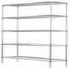 Omega 14" Deep x 60" Wide x 86" High 5 Tier Stainless Steel Wire Starter Shelving Unit view 1