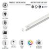 LEDMyplace V-Shape Integrated LED Tube Light - Linkable 30W T8 4ft Shop Lights, 6500K Daylight, 3900 Lumens LED Fixture with Clear Lens, Wide Beam Angle for Garage, Workshop, Basement, & Warehouse view 2
