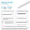 LEDMyplace V-Shape Integrated LED Tube Light - Linkable 30W T8 4ft Shop Lights, 6500K Daylight, 3900 Lumens LED Fixture with Clear Lens, Wide Beam Angle for Garage, Workshop, Basement, & Warehouse view 4