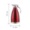 68 Oz 2L Large Capacity Stainless Steel Thermal Carafe with Press Butt Double Wall Vacuum Insulated as Carafe Thermal Coffee PotWater Tea Drink Pot (Red) view 3