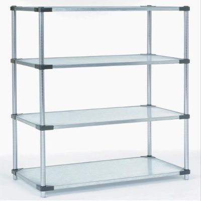 Omega 24" Deep x 30" Wide x 54" High 4 Tier Solid Galvanized Starter Shelving Unit