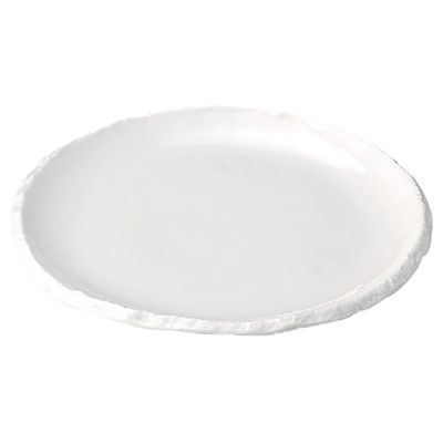 Yamasita Craft 19018-468 White Glaze, Ripple 7.5 Plate, 8.9 x 8.9 x 1.0 inches (22.5 x 22.5 x 2.5 cm)