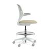 Steelcase White Base with Hard Floor Casters Cobi Stool, Malt view 2